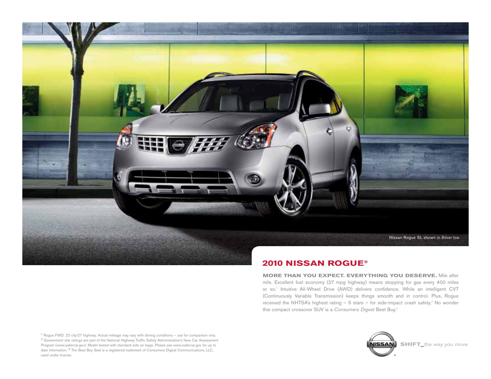 2010 Nissan Rogue Brochure Page 1